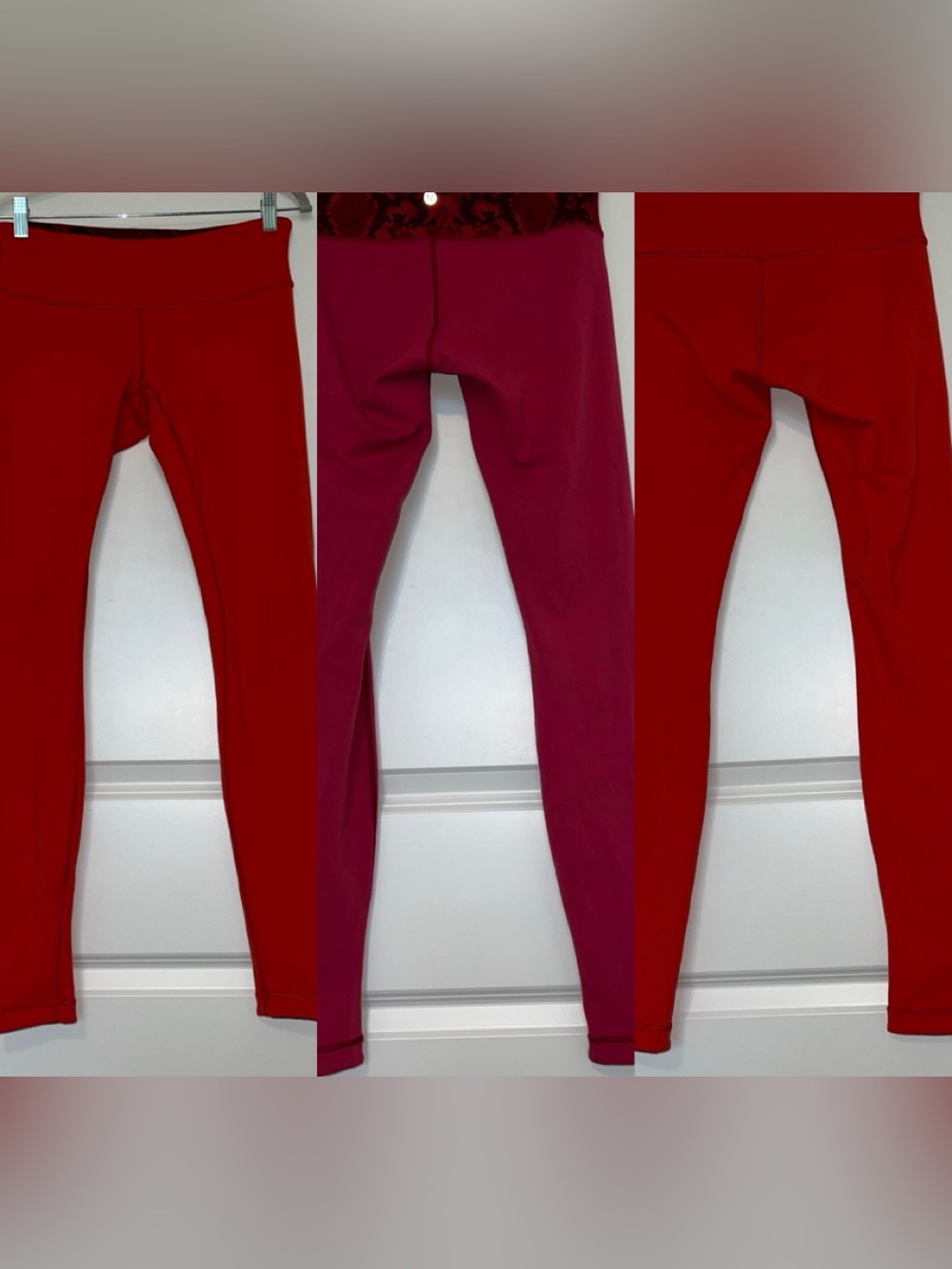 Lululemon Color block reversible Leggings sz.8 full length very good